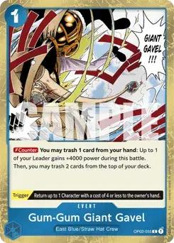 Gum-Gum Giant Gavel Pillars of Strength
