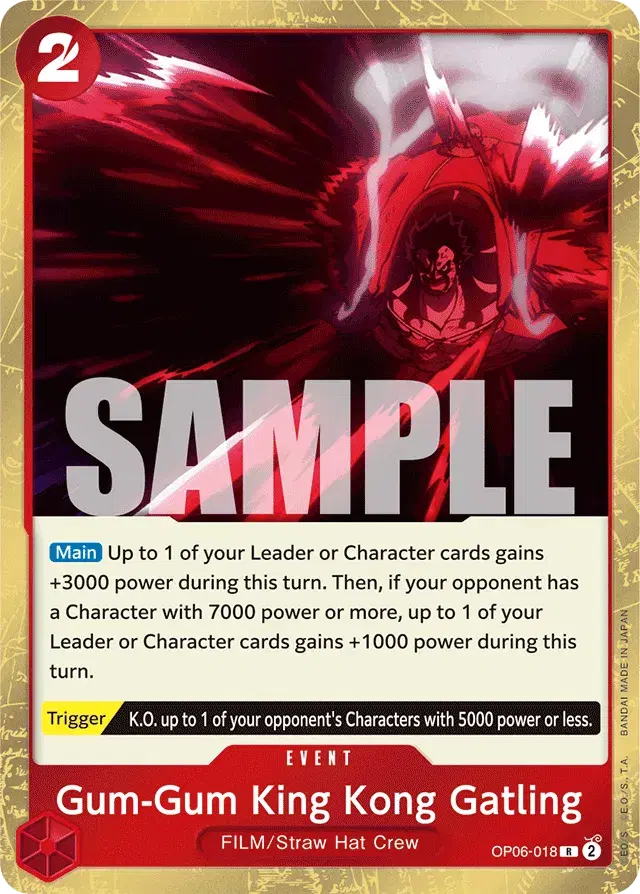 Gum-Gum King Kong Gatling Wings of the Captain 18