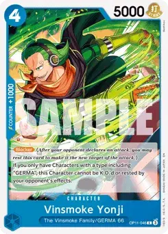 Vinsmoke Yonji A Fist Of Divine Speed