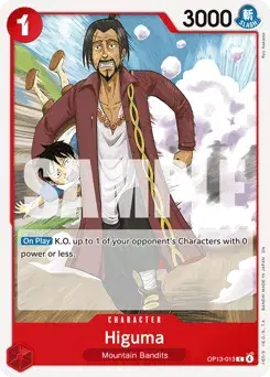 Higuma Carrying On His Will