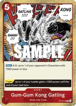 Gum-Gum Kong Gatling Ultra Deck: The Three Captains