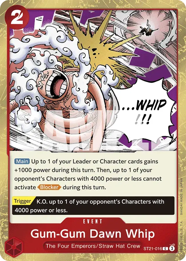 Gum-Gum Dawn Whip EX Gear 5 16