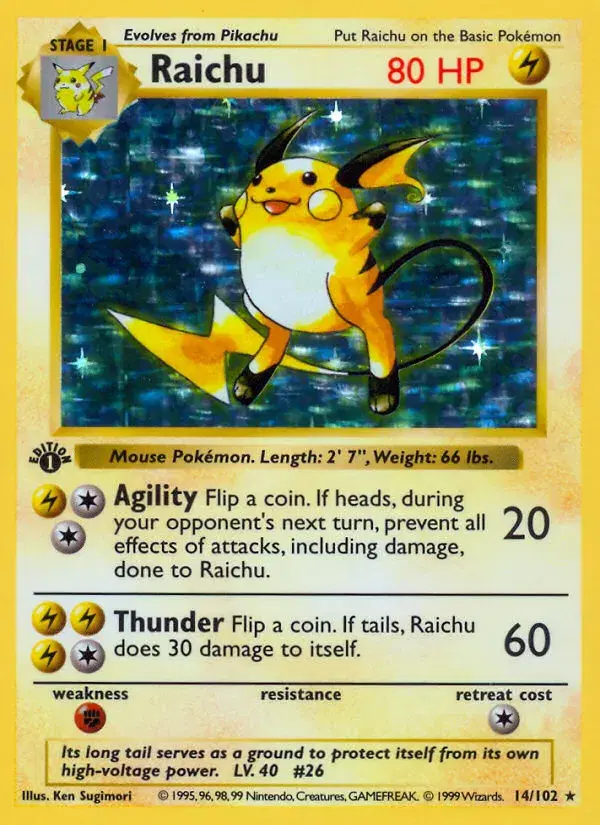 Raichu Base 14