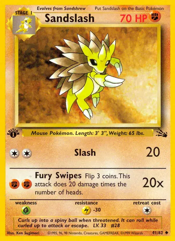 Sandslash Fossil 41