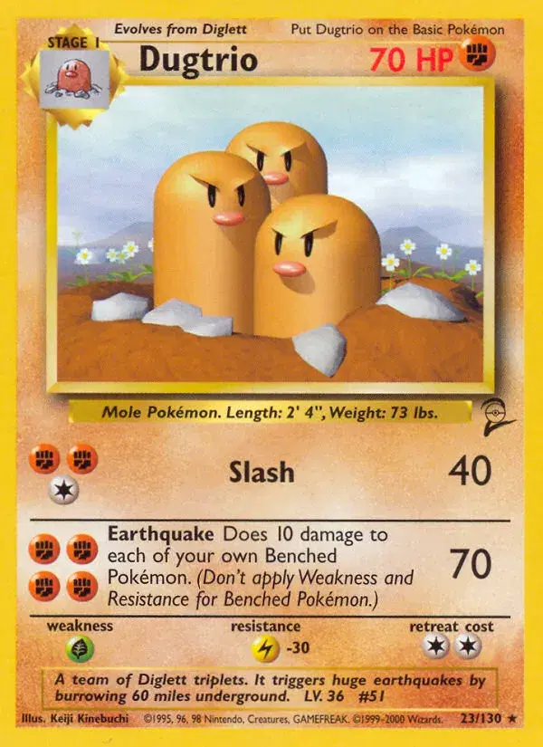 Dugtrio Base Set 2 23