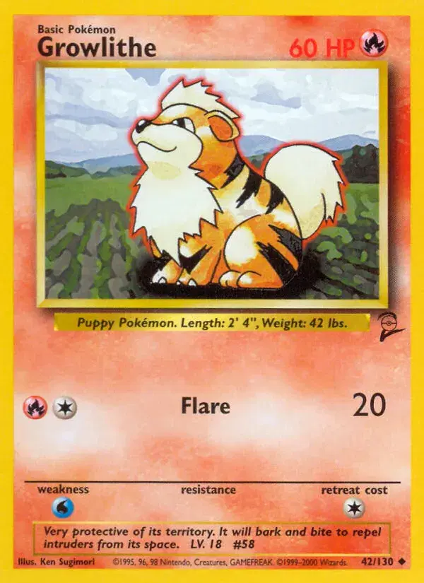 Growlithe Base Set 2 42