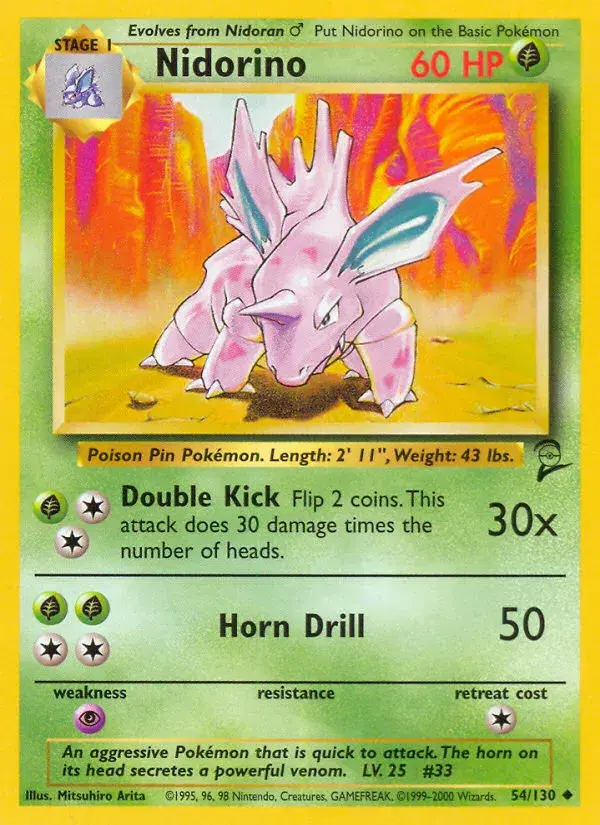 Nidorino Base Set 2 54