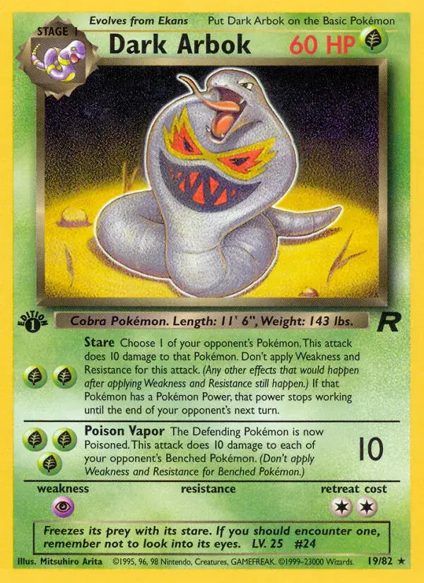 Dark Arbok Team Rocket 19