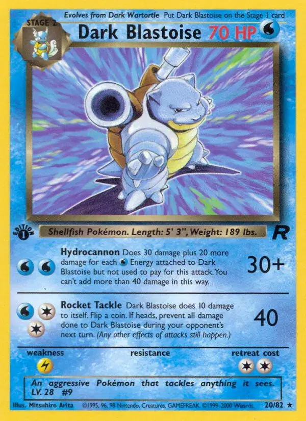 Dark Blastoise Team Rocket 20