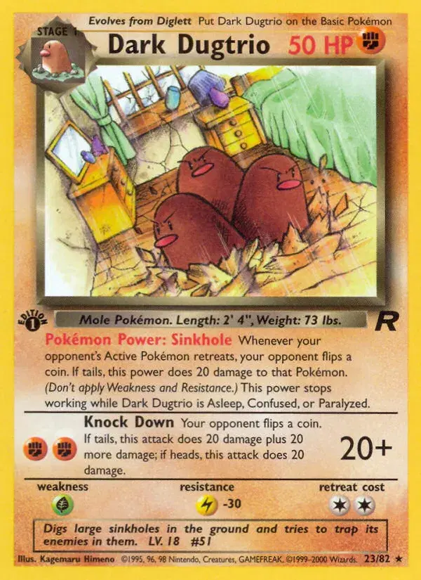 Dark Dugtrio Team Rocket 23