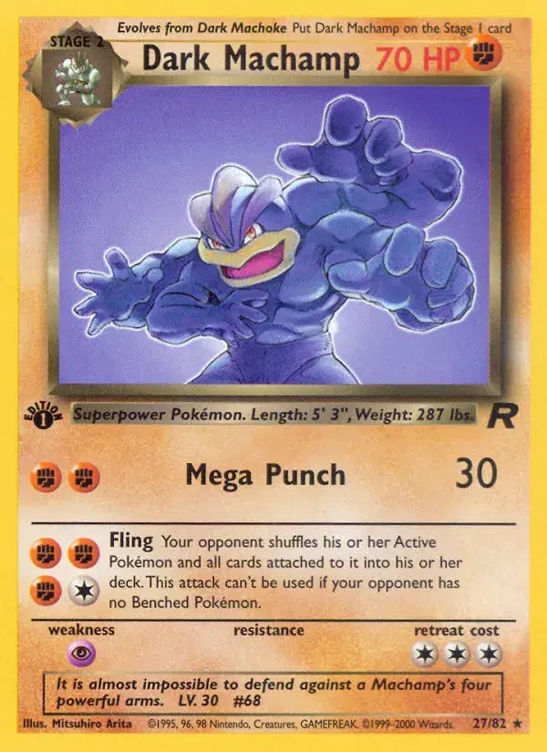 Dark Machamp Team Rocket 27