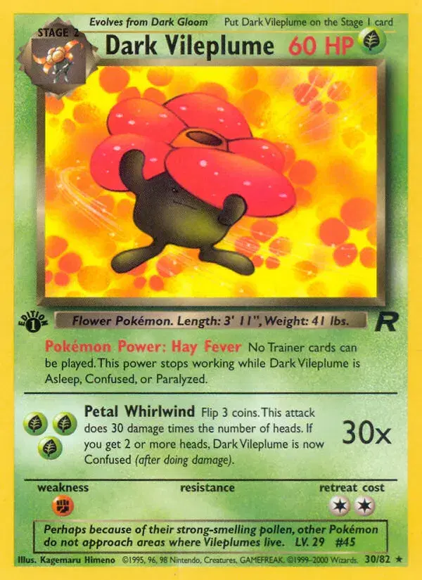 Dark Vileplume Team Rocket 30