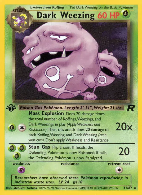 Dark Weezing Team Rocket 31