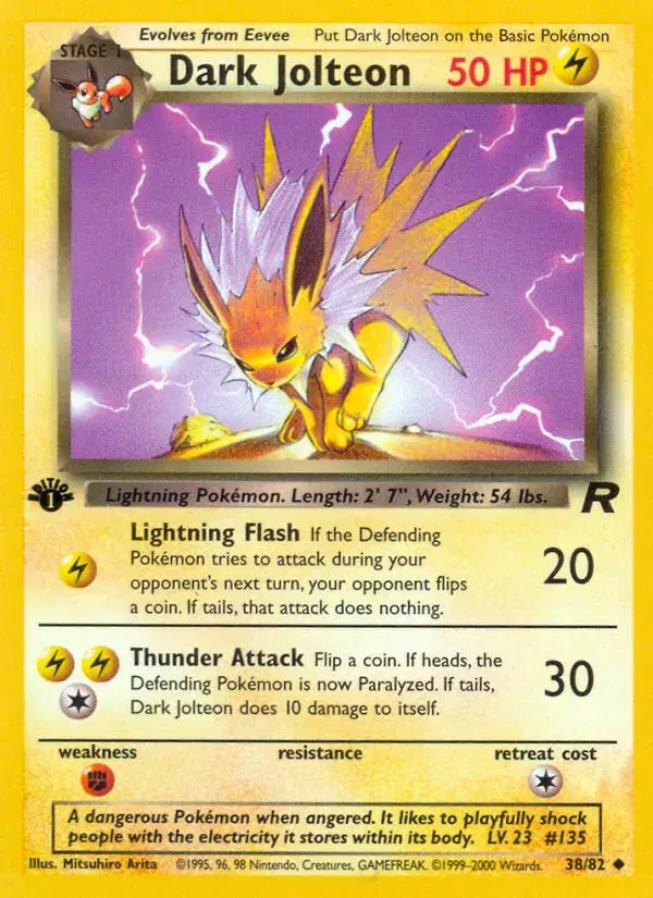 Dark Jolteon Team Rocket 38
