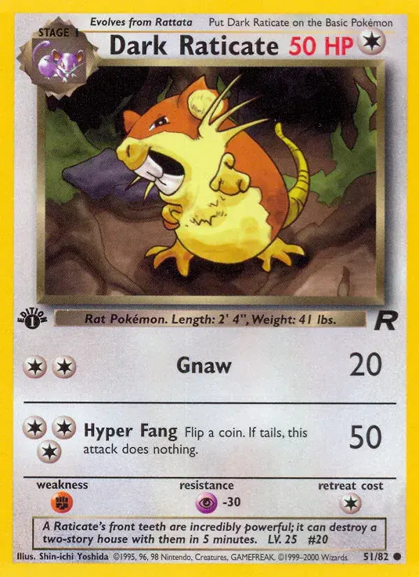 Dark Raticate Team Rocket 51