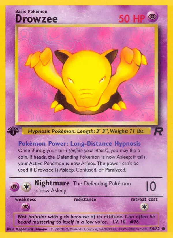 Drowzee Team Rocket 54