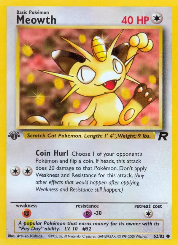 Meowth Team Rocket 62