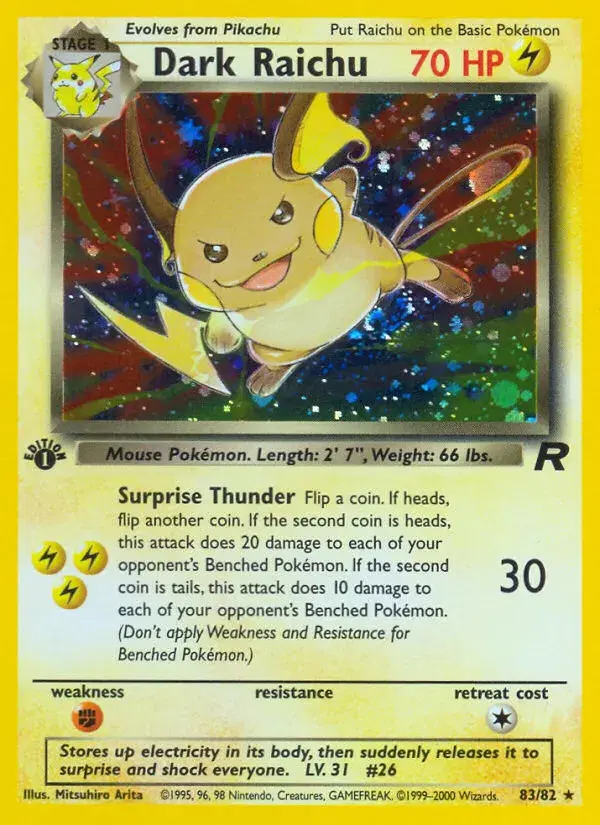 Dark Raichu Team Rocket 83