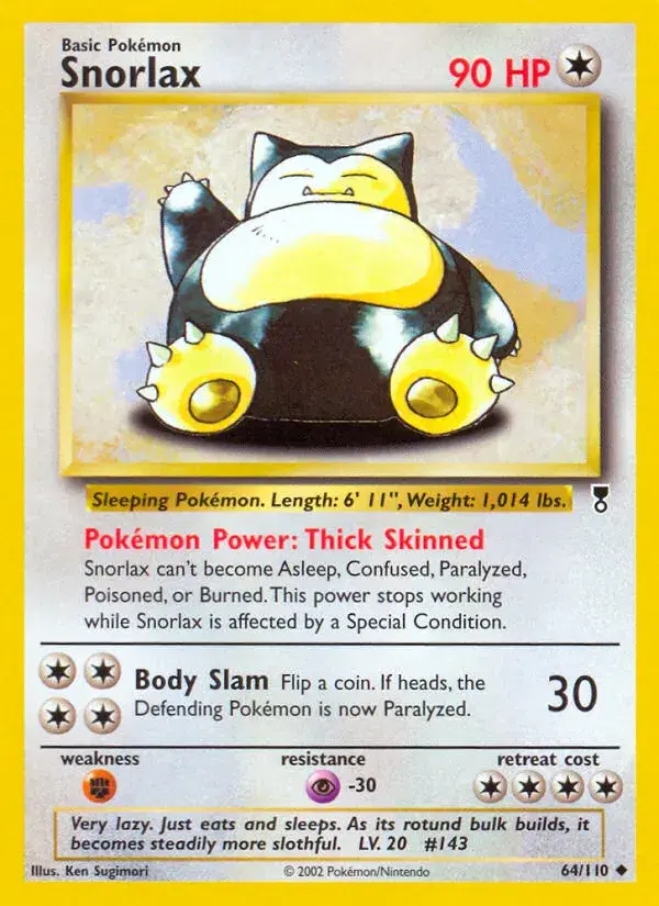 Snorlax Legendary Collection 64