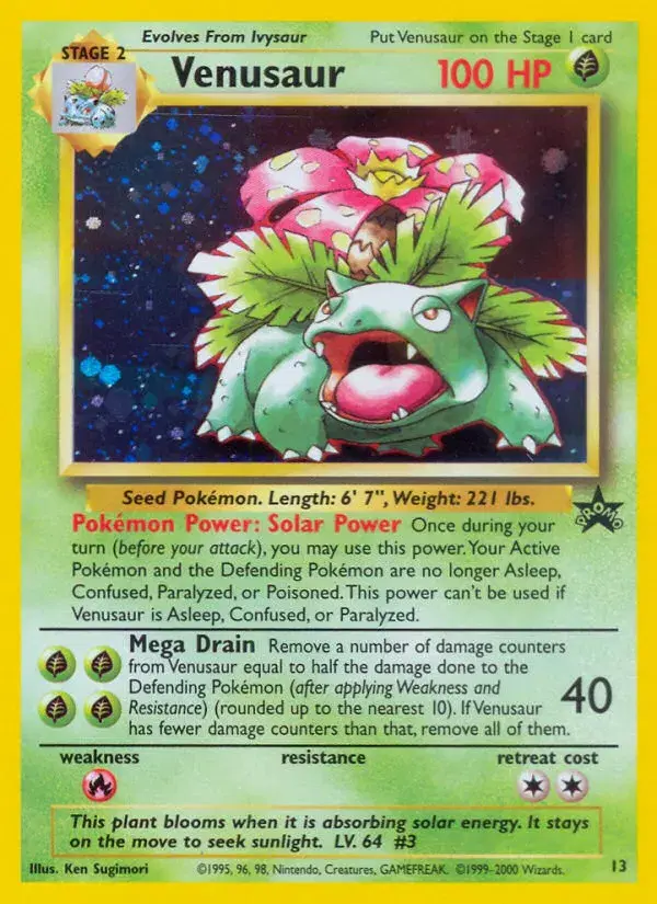 Venusaur Wizards Black Star Promos 13