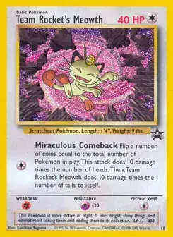 Team Rocket's Meowth Wizards Black Star Promos