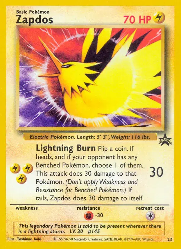 Zapdos Wizards Black Star Promos 23