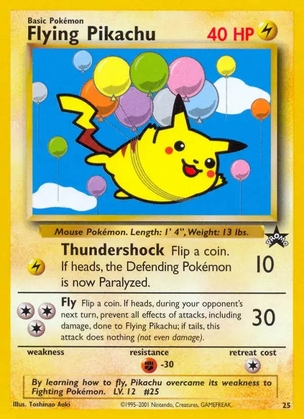 Flying Pikachu Wizards Black Star Promos 25