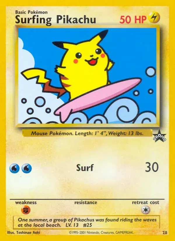 Surfing Pikachu Wizards Black Star Promos 28