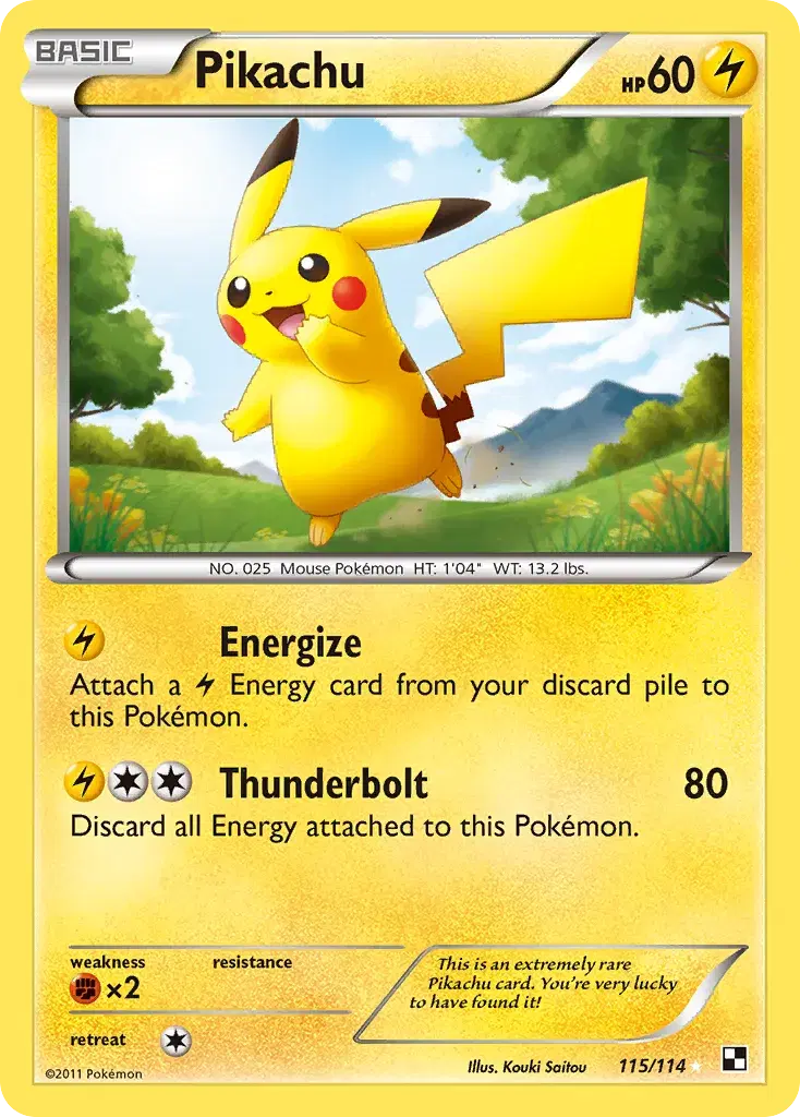 Pikachu Black & White 115
