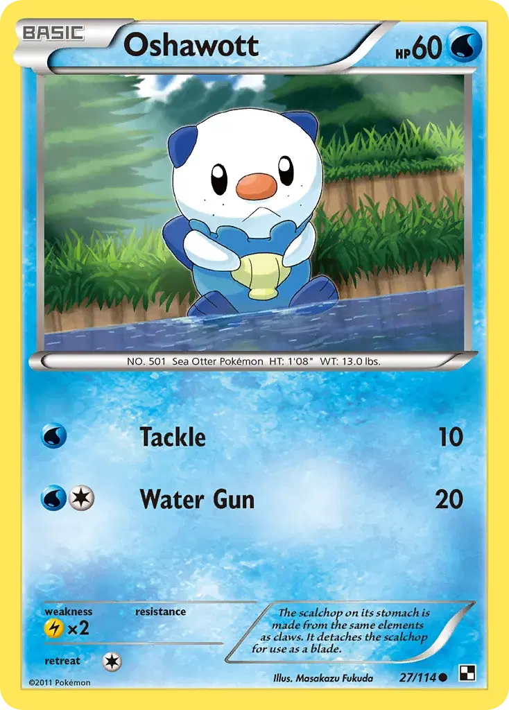 Oshawott Black & White 27