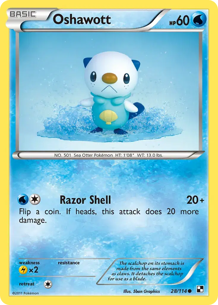 Oshawott Black & White 28