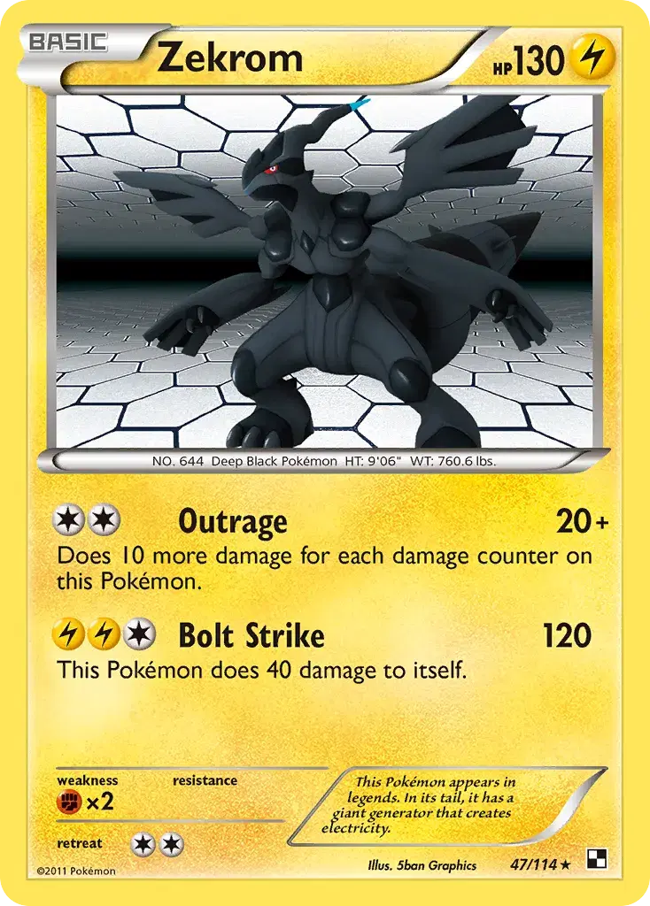 Zekrom Black & White 47