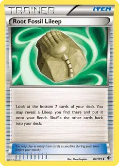 Root Fossil Lileep Plasma Blast