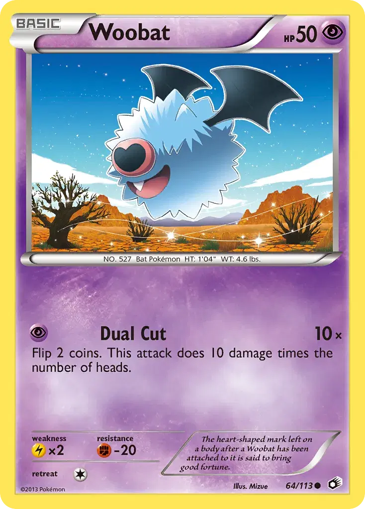 Woobat Legendary Treasures 64