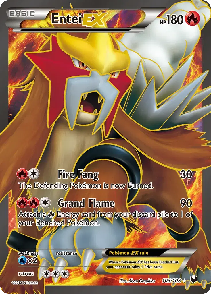 Entei-EX Dark Explorers 103