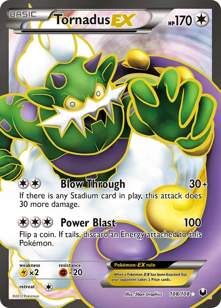 Tornadus-EX Dark Explorers 108