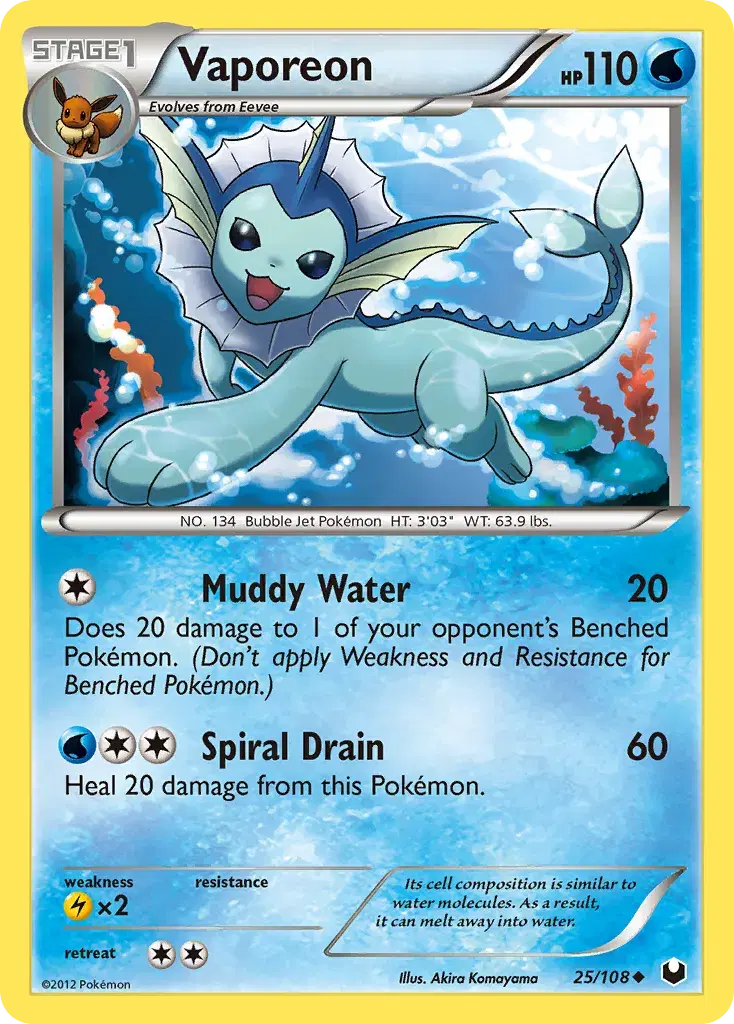 Vaporeon Dark Explorers 25