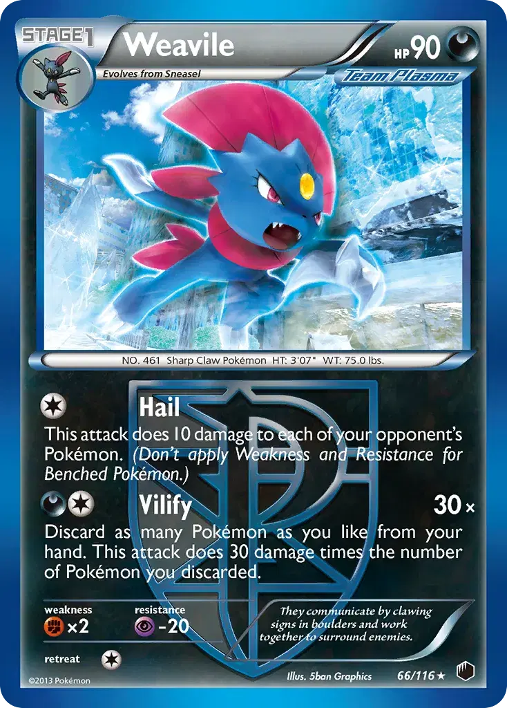 Weavile Plasma Freeze 66
