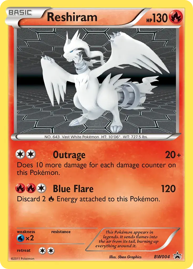 Reshiram BW Black Star Promos BW004