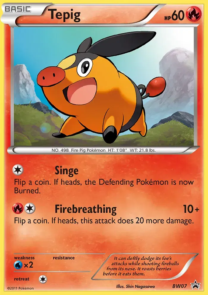 Tepig BW Black Star Promos BW07