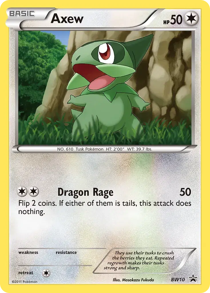 Axew BW Black Star Promos BW10