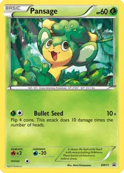 Pansage BW Black Star Promos