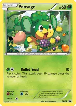 Pansage BW Black Star Promos