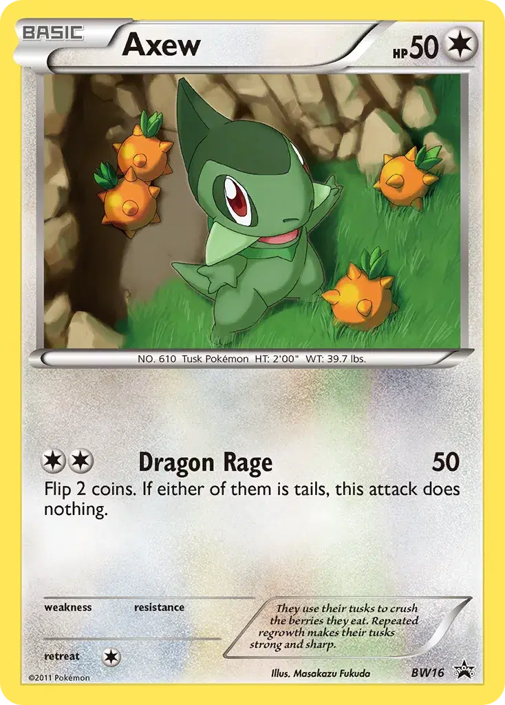 Axew BW Black Star Promos BW16