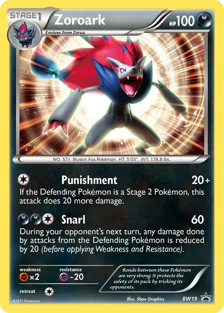 Zoroark BW Black Star Promos BW19