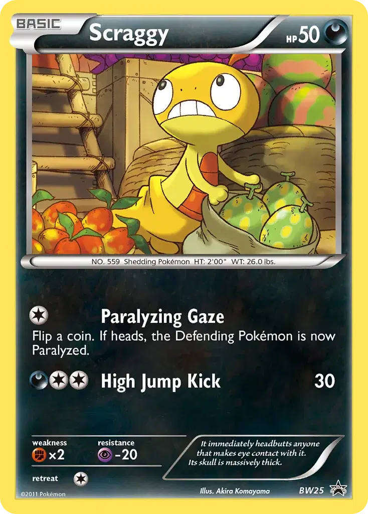 Scraggy BW Black Star Promos BW25