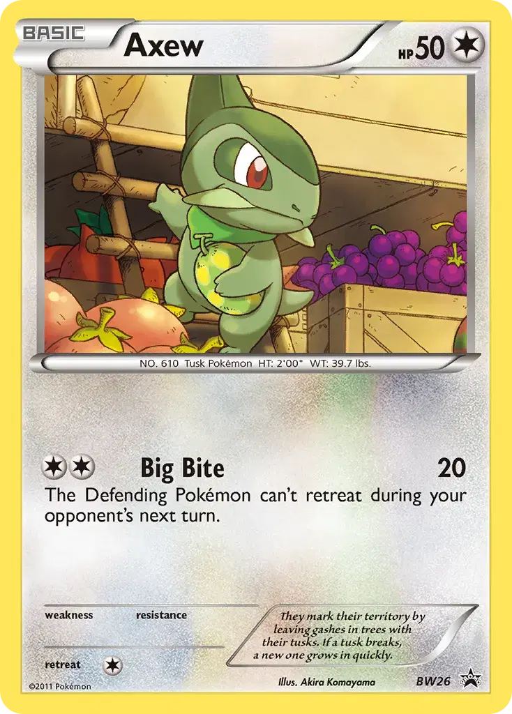 Axew BW Black Star Promos BW26