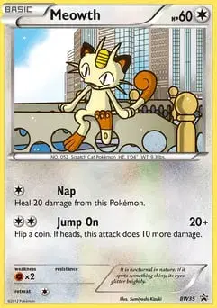 Meowth BW Black Star Promos