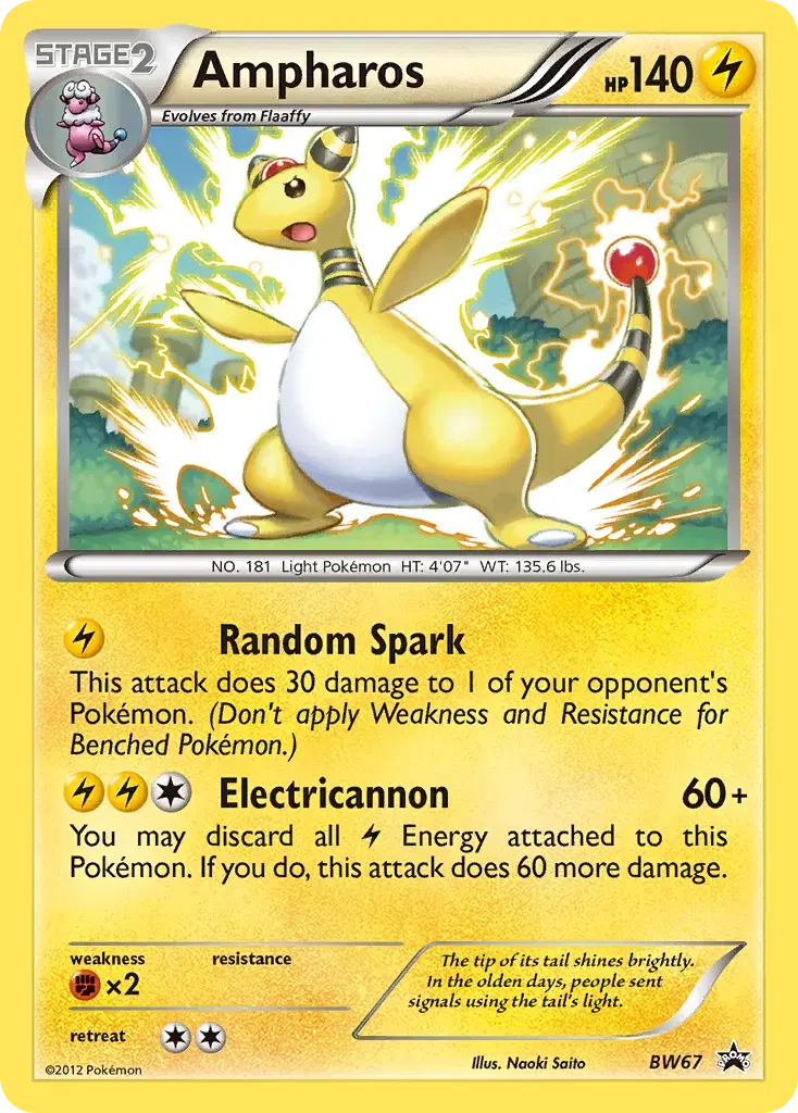 Ampharos BW Black Star Promos BW67