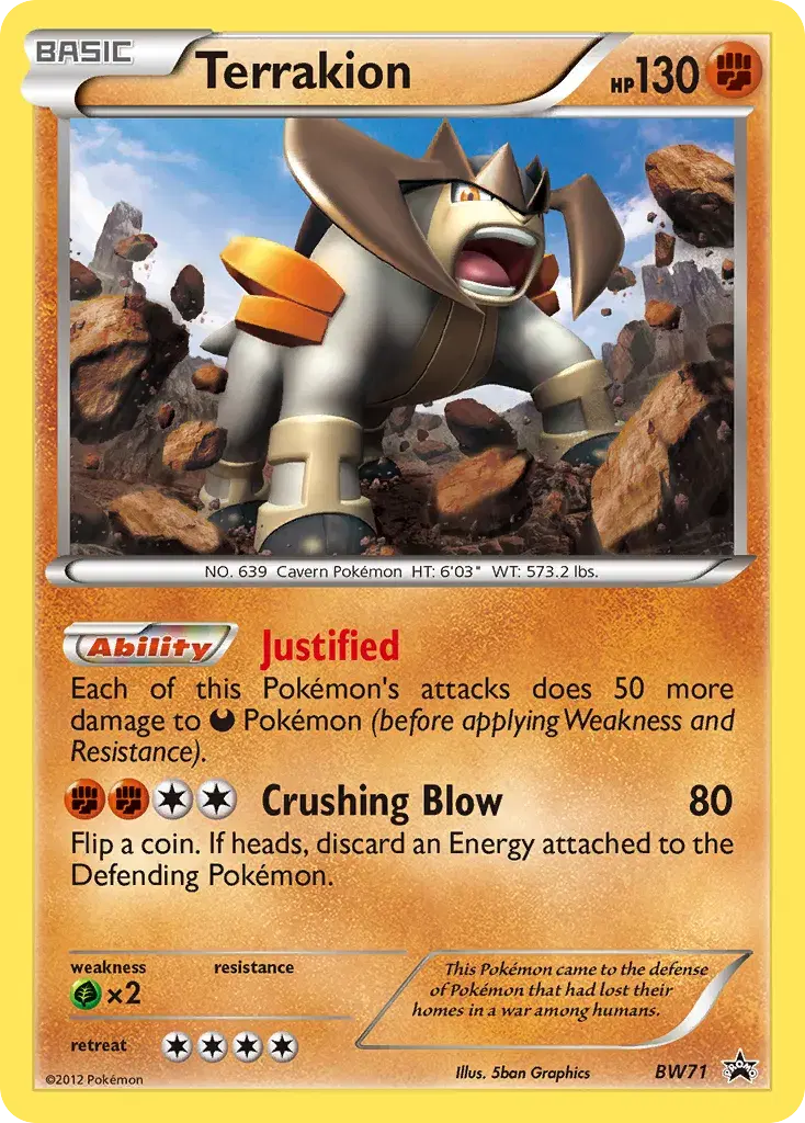 Terrakion BW Black Star Promos BW71